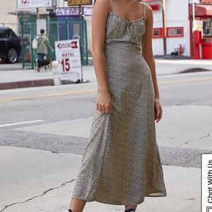 Brandy Melville John Galt floral tie front maxi dresss